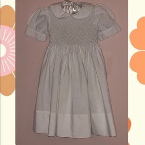 18M Smocked Dress Short-Sleeve White